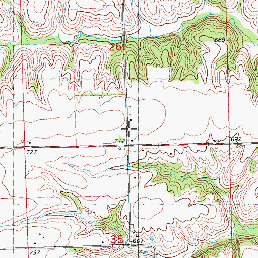 Topographic Map of Earl School (historical), IL