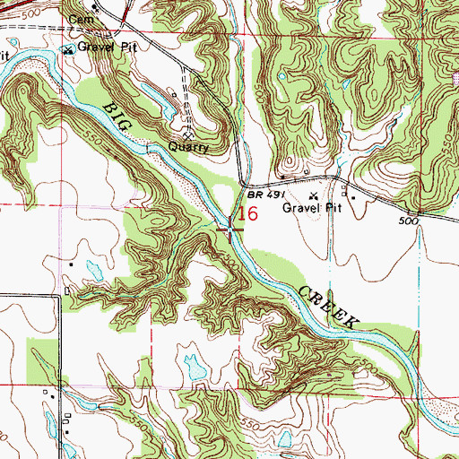 Topographic Map of East Little Creek, IL