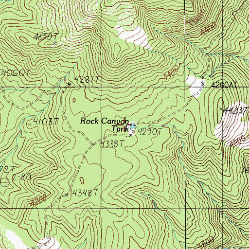 Topographic Map of Rock Canyon Tank, AZ