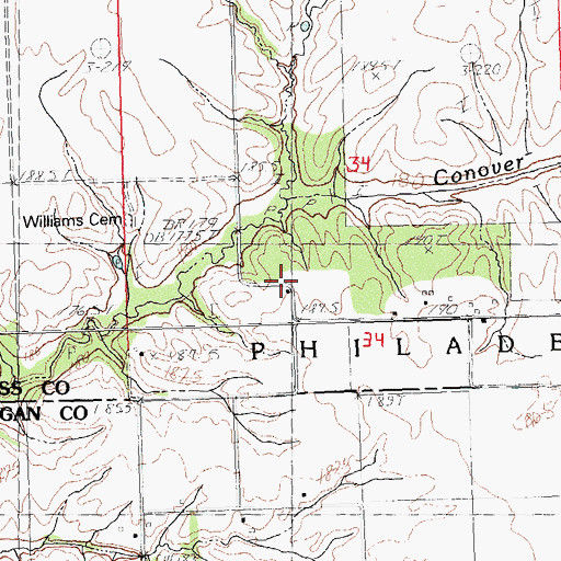 Topographic Map of Eckman Chapel (historical), IL