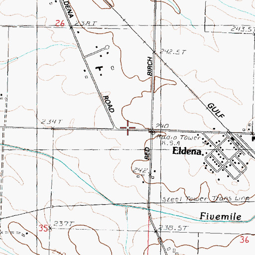 Topographic Map of Eldena School (historical), IL
