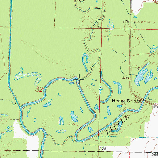 Topographic Map of Elm River, IL