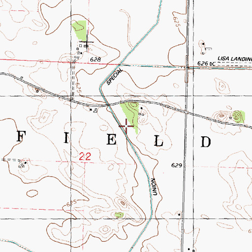 Topographic Map of Fairfield Union Special Ditch, IL