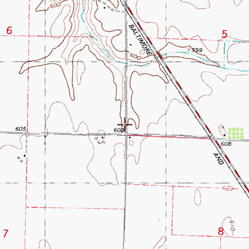Topographic Map of Fairview School (historical), IL