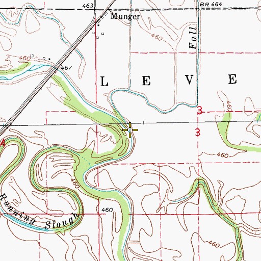 Topographic Map of Fall Creek, IL