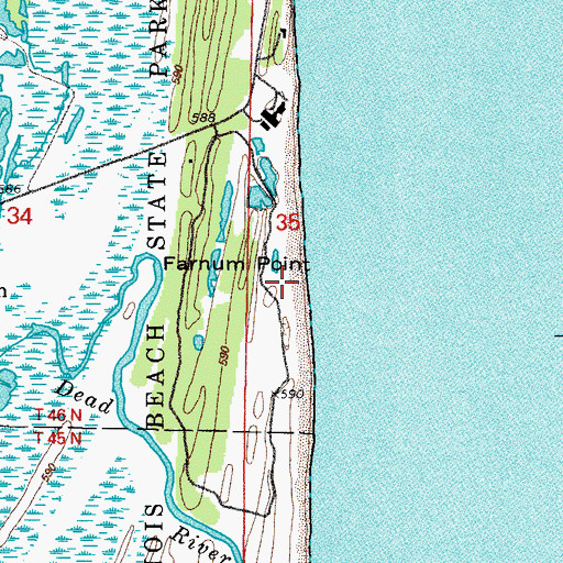 Topographic Map of Farnum Point, IL