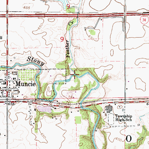 Topographic Map of Feather Creek, IL