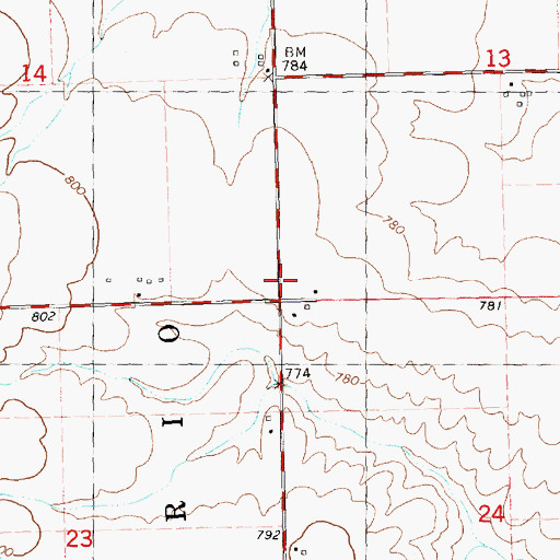 Topographic Map of Finley School (historical), IL