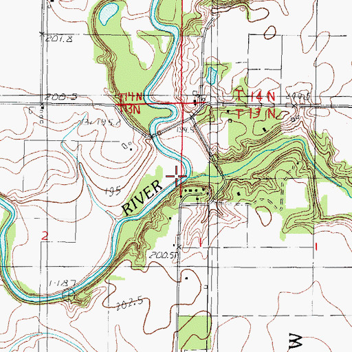 Topographic Map of Flat Branch, IL