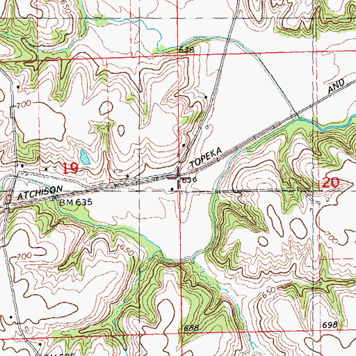 Topographic Map of Flynn School (historical), IL