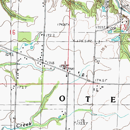 Topographic Map of Fourmile School (historical), IL