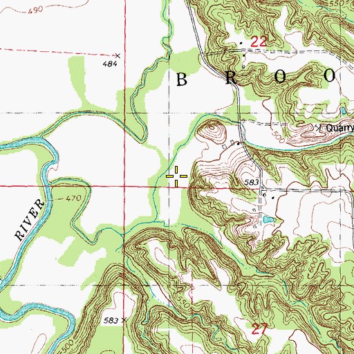 Topographic Map of Fowler Branch, IL