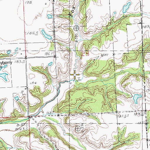 Topographic Map of Fox Branch, IL