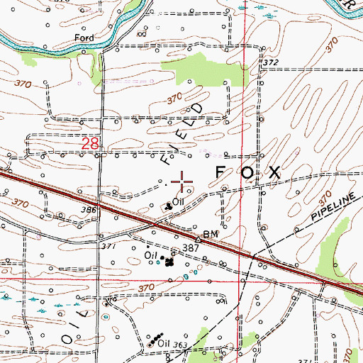 Topographic Map of Fox Island, IL