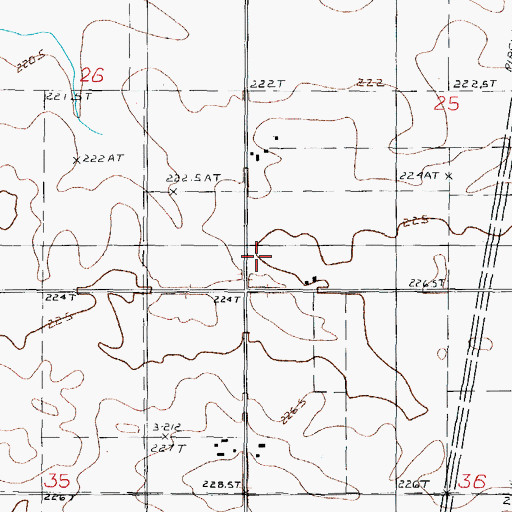 Topographic Map of Frye School (historical), IL