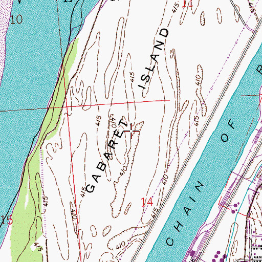 Topographic Map of Gabaret Island, IL
