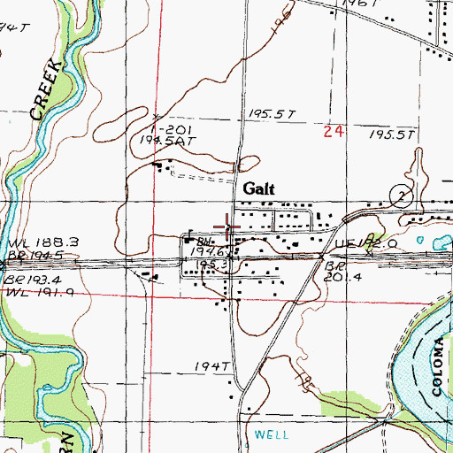 Topographic Map of Galt, IL