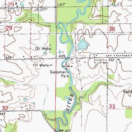 Topographic Map of Gassmann Park, IL