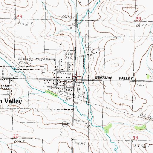 Topographic Map of German Valley, IL