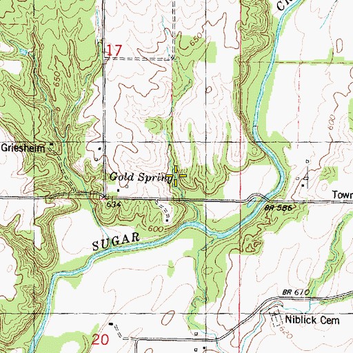 Topographic Map of Gold Spring, IL