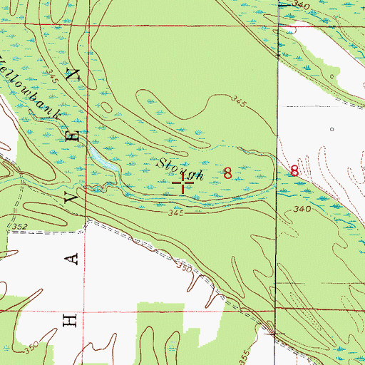 Topographic Map of Goose Pond, IL