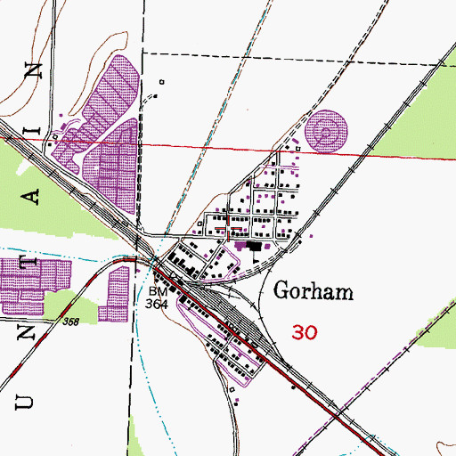 Topographic Map of Gorham, IL