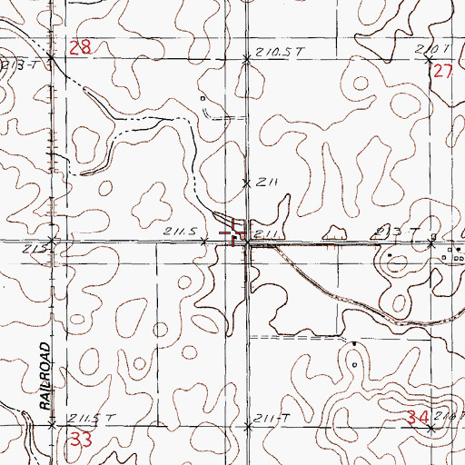 Topographic Map of Gorman School (historical), IL
