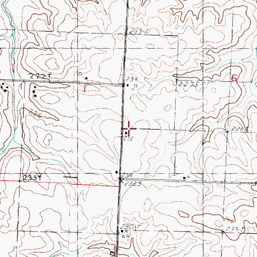 Topographic Map of Gould School (historical), IL