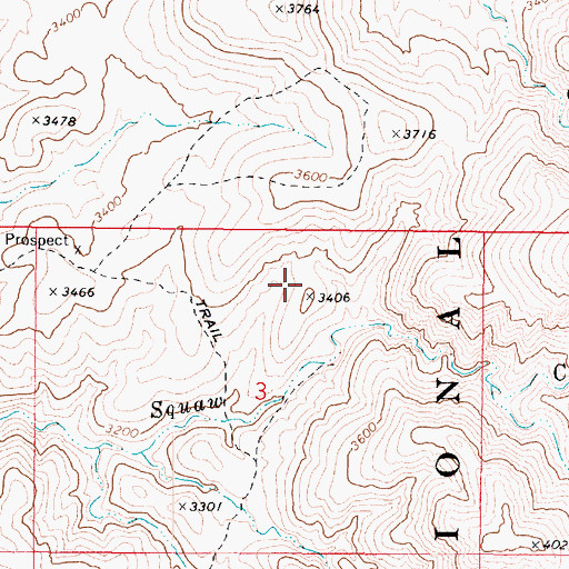 Topographic Map of Boteler Peak, AZ