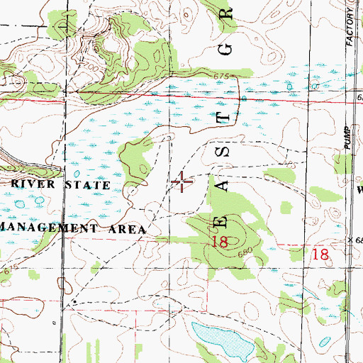 Topographic Map of Green River State Wildlife Management Area, IL