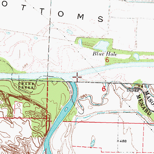 Topographic Map of Grove Creek, IL
