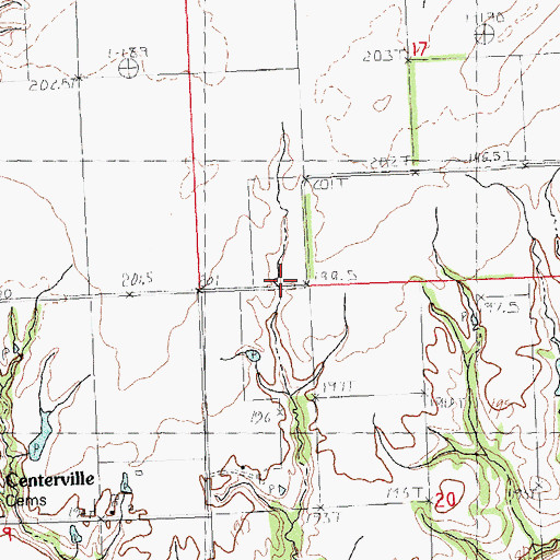 Topographic Map of Harmony School (historical), IL