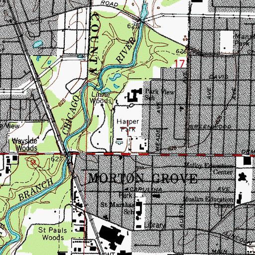 Topographic Map of Harper Park, IL