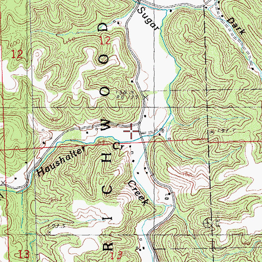 Topographic Map of Haushalter Hollow, IL
