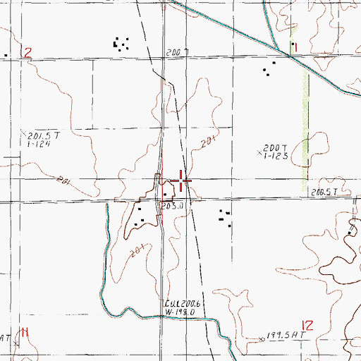 Topographic Map of Henley School (historical), IL