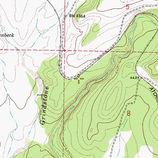 Topographic Map of Mack, AZ