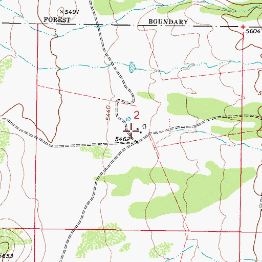 Topographic Map of Coyote Ranch, AZ