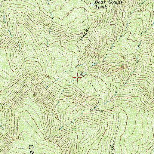 Topographic Map of Bear Grass Tank Number Two, AZ