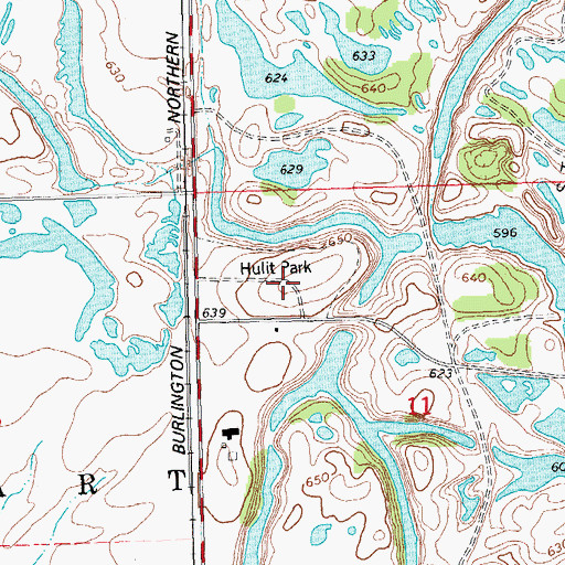 Topographic Map of Hulit Park, IL