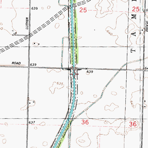 Topographic Map of Hennepin Feeder Canal, IL