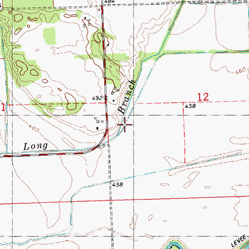 Topographic Map of Jordan Creek, IL