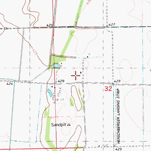 Topographic Map of Keach School (historical), IL