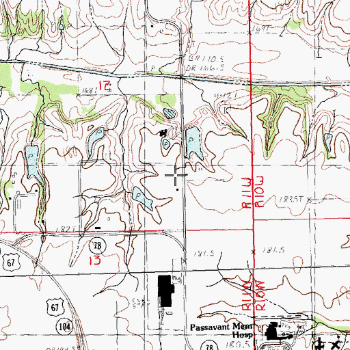 Topographic Map of Kinnan School (historical), IL