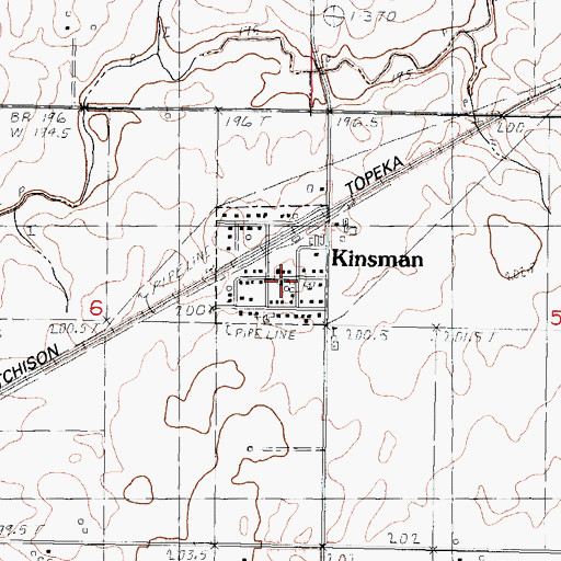 Topographic Map of Kinsman, IL