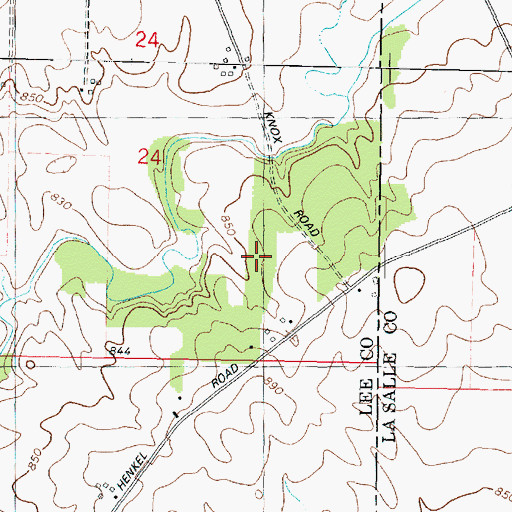 Topographic Map of Knoxe Grove, IL