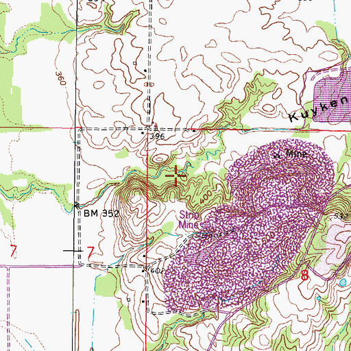 Topographic Map of Kuykendall Valley, IL