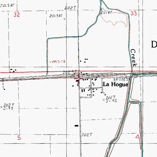Topographic Map of La Hogue, IL
