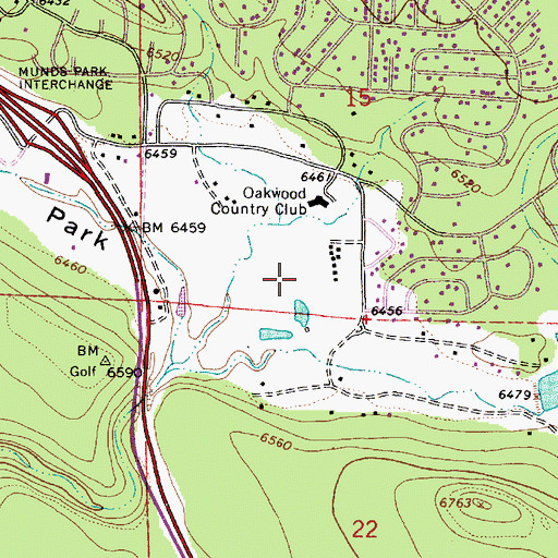 Topographic Map of Pinewood Country Club, AZ