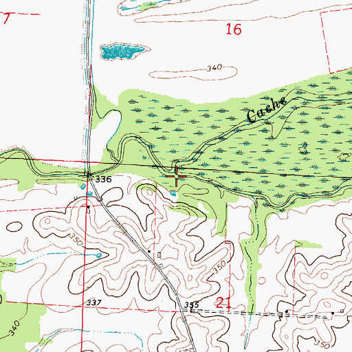 Topographic Map of Limekiln Slough, IL