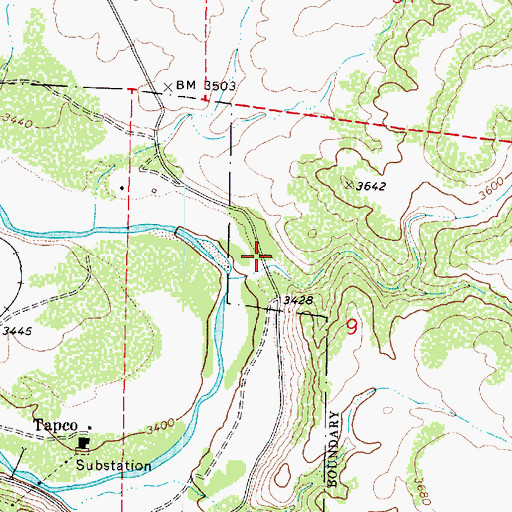 Topographic Map of Coon Tank, AZ